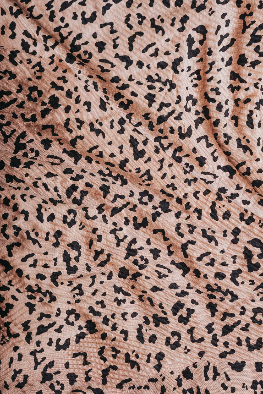 Leopard print fabric in close up