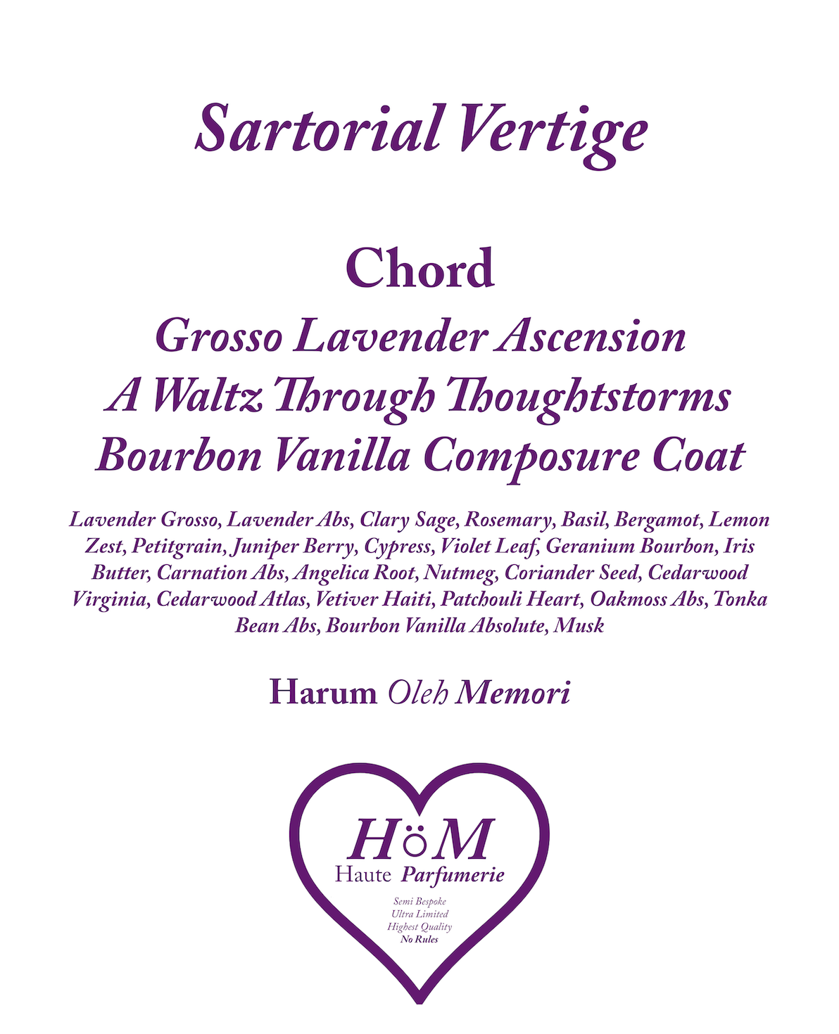 Sartorial Vertige 50ml