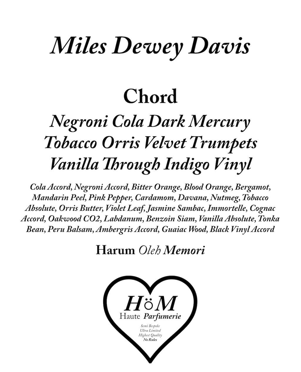 Miles Dewey Davis 50ml