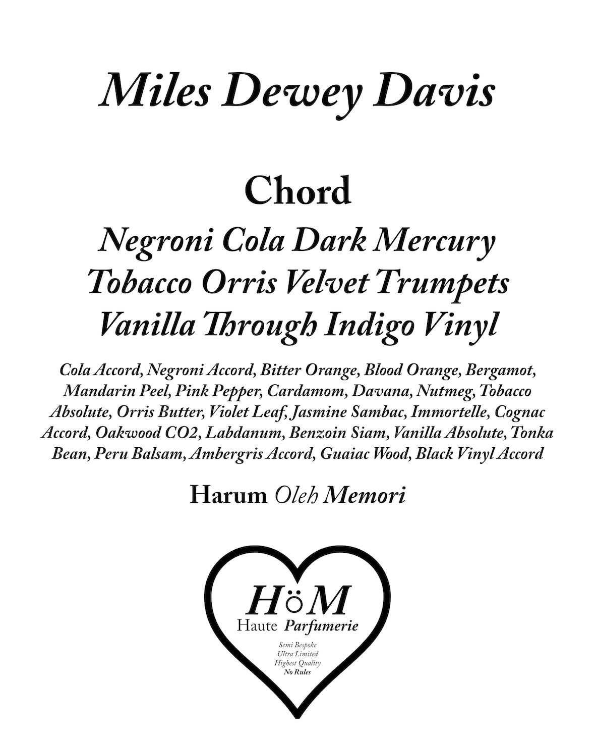 Miles Dewey Davis 50ml