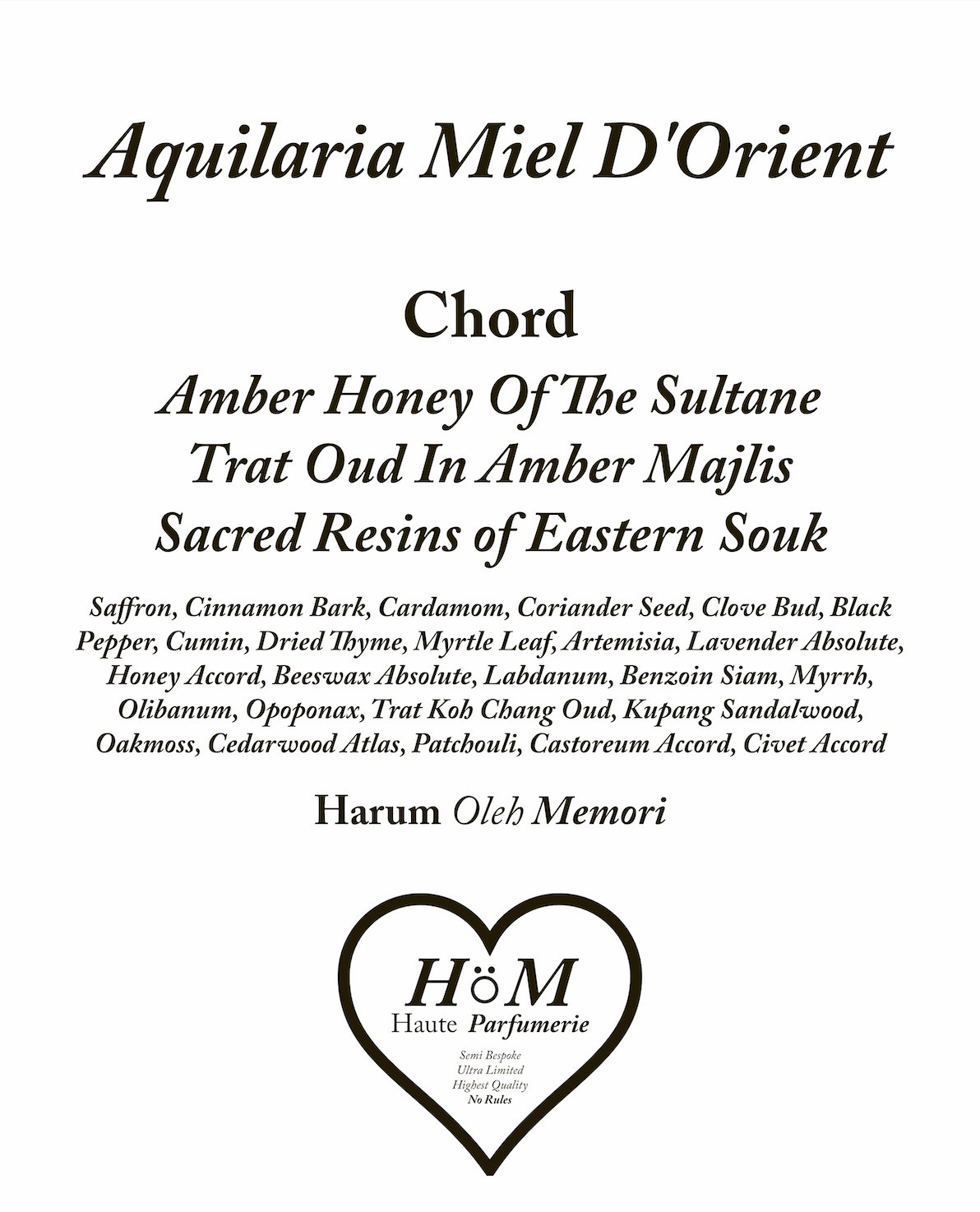 Aquilaria Miel D'Orient