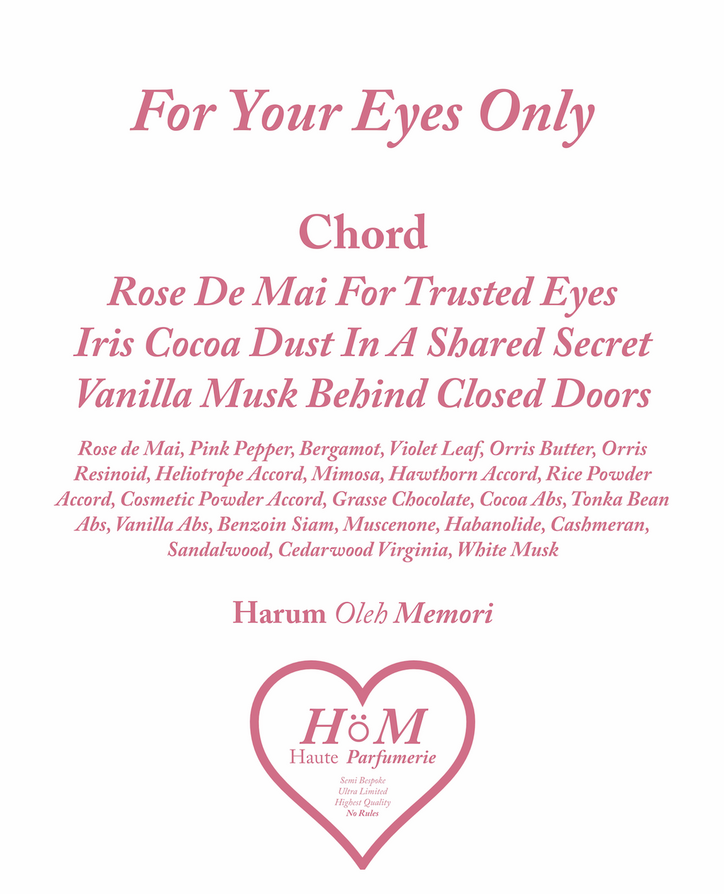 For Your Eyes Only 50ml