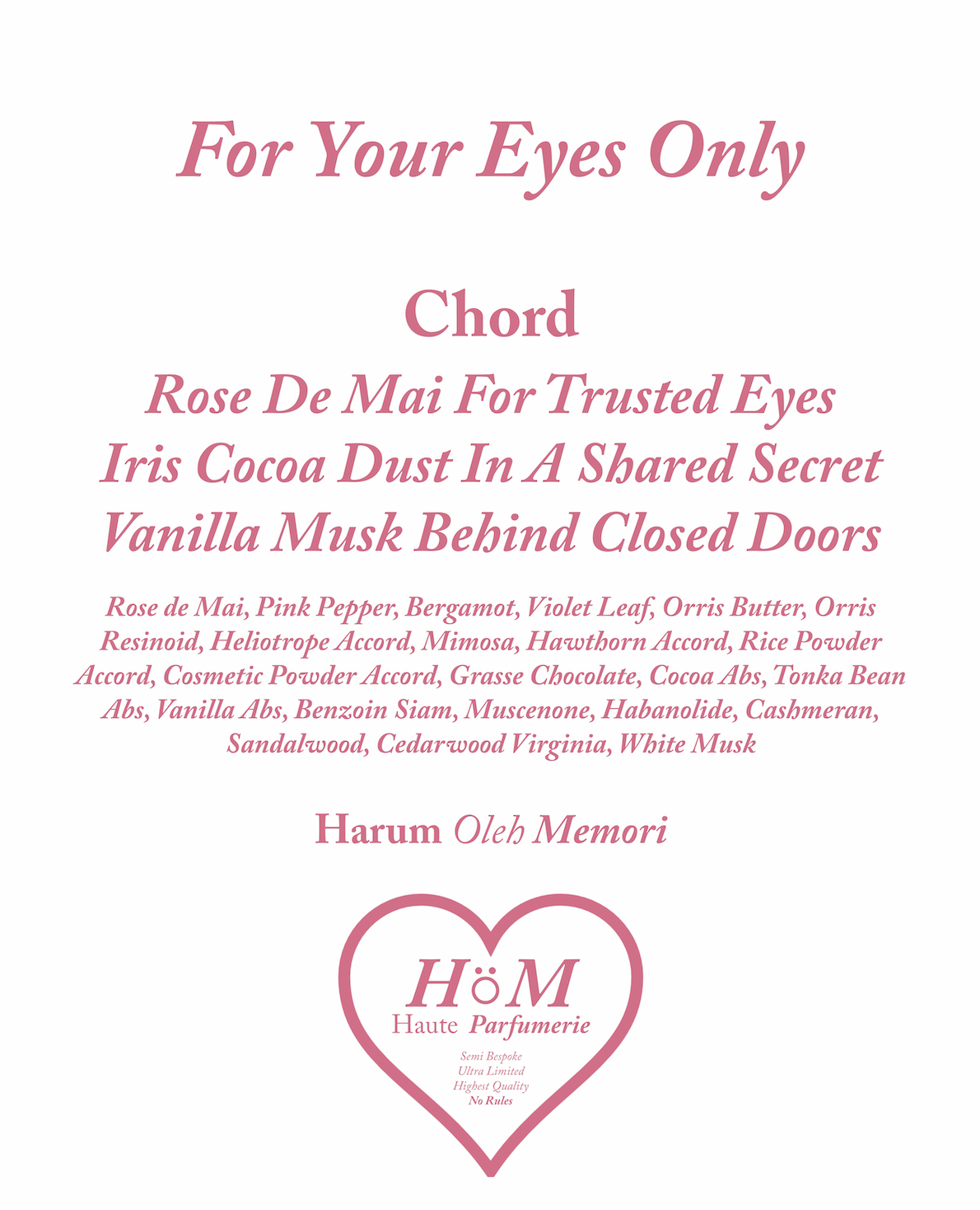 For Your Eyes Only 50ml